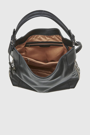VERDE FASHION | Borsa morbida a spalla dettagli boho