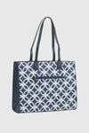 VERDE FASHION | Borsa shopper fantasia con logo