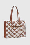 VERDE FASHION | Borsa shopper fantasia con logo