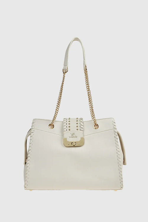 VERDE FASHION | Borsa a spalla con borchie