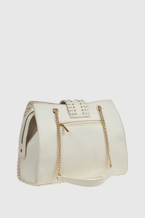 VERDE FASHION | Borsa a spalla con borchie