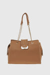 VERDE FASHION | Borsa a spalla con borchie
