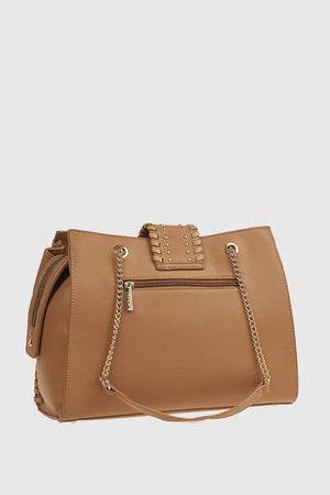 VERDE FASHION | Borsa a spalla con borchie