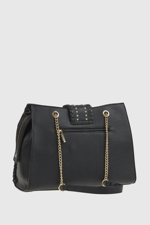 VERDE FASHION | Borsa a spalla con borchie