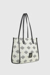 VERDE FASHION | Borsa shopper motivo geometrico