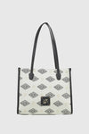 VERDE FASHION | Borsa shopper motivo geometrico
