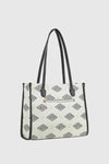 VERDE FASHION | Borsa shopper motivo geometrico