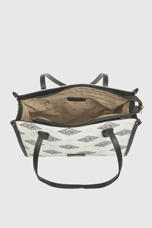 VERDE FASHION | Borsa shopper motivo geometrico