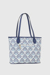 VERDE FASHION | Borsa shopper motivo geometrico