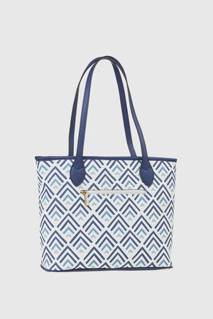 VERDE FASHION | Borsa shopper motivo geometrico