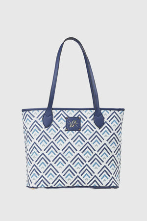VERDE FASHION | Borsa shopper motivo geometrico