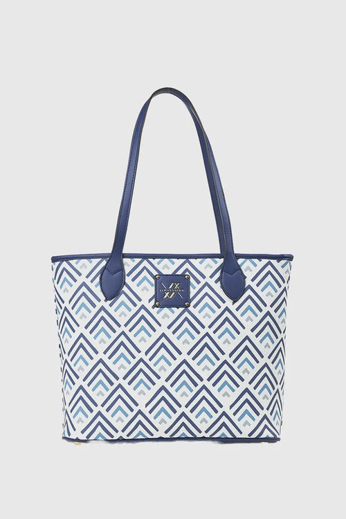 VERDE FASHION | Borsa shopper motivo geometrico