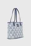 VERDE FASHION | Borsa shopper motivo geometrico