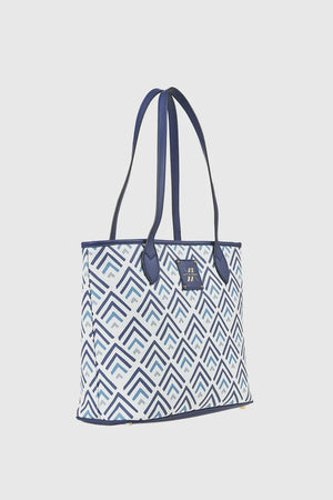 VERDE FASHION | Borsa shopper motivo geometrico