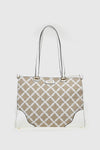 VERDE FASHION | Shopper in tessuto motivo rombi