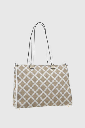 VERDE FASHION | Shopper in tessuto motivo rombi