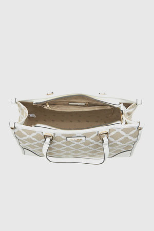 VERDE FASHION | Shopper in tessuto motivo rombi