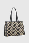 VERDE FASHION | Shopper in tessuto motivo rombi