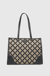 VERDE FASHION | Shopper in tessuto motivo rombi