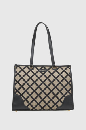 VERDE FASHION | Shopper in tessuto motivo rombi