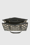 VERDE FASHION | Shopper in tessuto motivo rombi