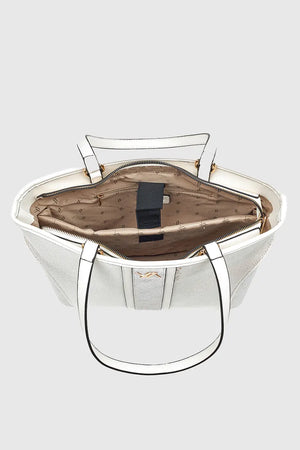 VERDE FASHION | Shopper in tessuto trama logo