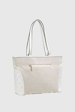 VERDE FASHION | Shopper in tessuto trama logo