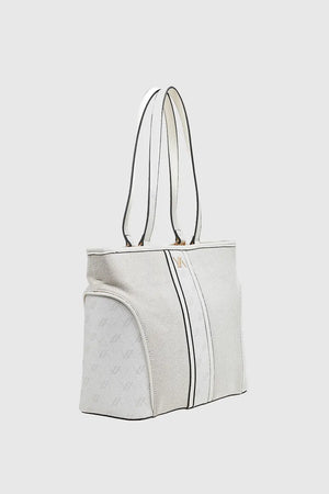 VERDE FASHION | Shopper in tessuto trama logo
