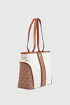 VERDE FASHION | Shopper in tessuto trama logo
