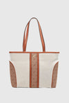 VERDE FASHION | Shopper in tessuto trama logo