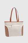 VERDE FASHION | Shopper in tessuto trama logo
