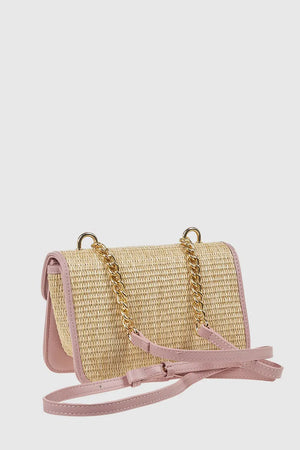 VERDE FASHION | Borsa in rafia a tracolla