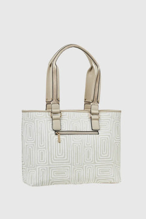 VERDE FASHION | Shopping bag motivo geometrico
