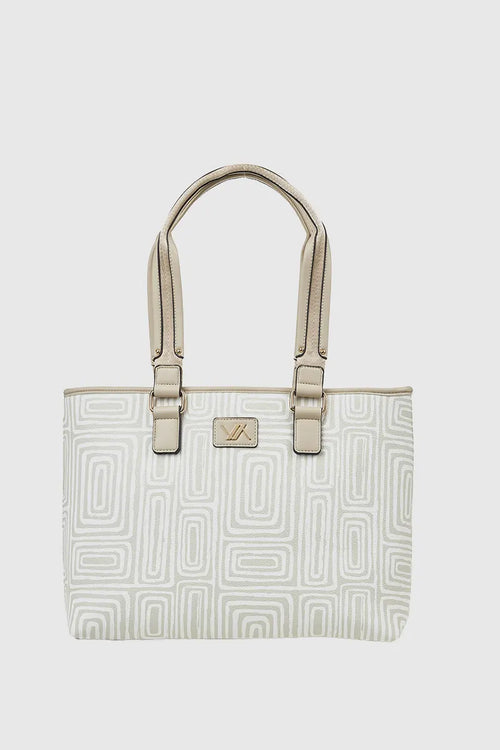 VERDE FASHION | Shopping bag motivo geometrico