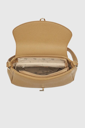 VERDE FASHION | Borsa a spalla con patta e tracolla