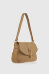 VERDE FASHION | Borsa a spalla con patta e tracolla