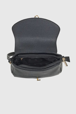 VERDE FASHION | Borsa a spalla con patta e tracolla