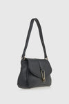 VERDE FASHION | Borsa a spalla con patta e tracolla