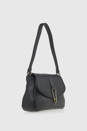 VERDE FASHION | Borsa a spalla con patta e tracolla