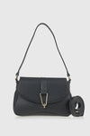 VERDE FASHION | Borsa a spalla con patta e tracolla