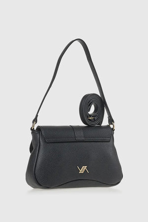 VERDE FASHION | Borsa a spalla con patta e tracolla