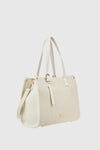 VERDE FASHION | Shopper in rafia ed ecopelle