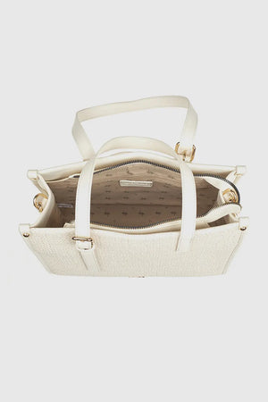VERDE FASHION | Shopper in rafia ed ecopelle