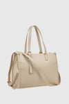VERDE FASHION | Shopper in rafia ed ecopelle