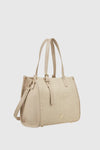 VERDE FASHION | Shopper in rafia ed ecopelle