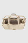 VERDE FASHION | Shopper in rafia ed ecopelle