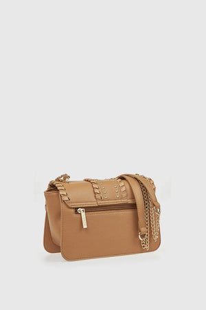 VERDE FASHION | Borsa in ecopelle con borchie