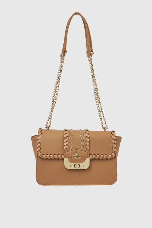 VERDE FASHION | Borsa in ecopelle con borchie