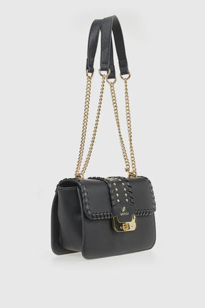 VERDE FASHION | Borsa in ecopelle con borchie