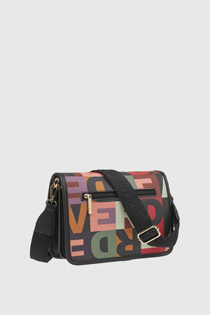 VERDE FASHION | Borsa a tracolla logo multicolor